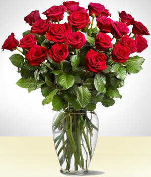 Arranjos de Flores - Majestoso com 24 Rosas Vermelhas